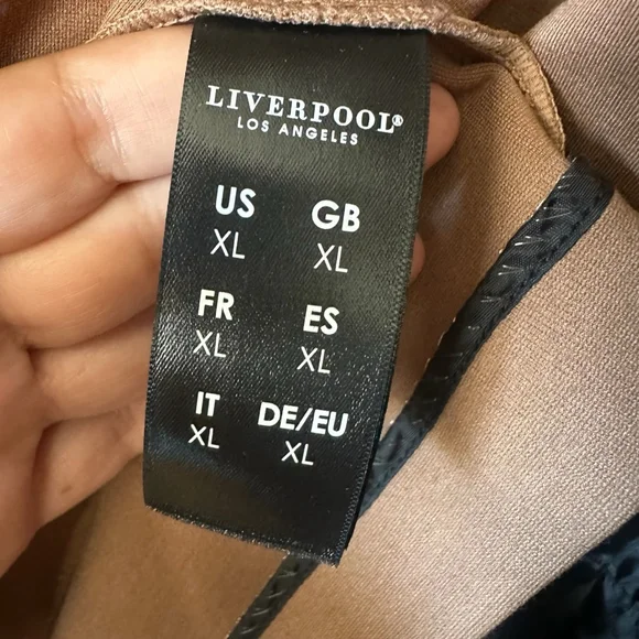 Liverpool Los Angeles Tan Open Front Boyfriend Blazer Jacket XL - Picture 6 of 9